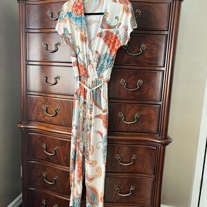 One piece belted jumpsuit